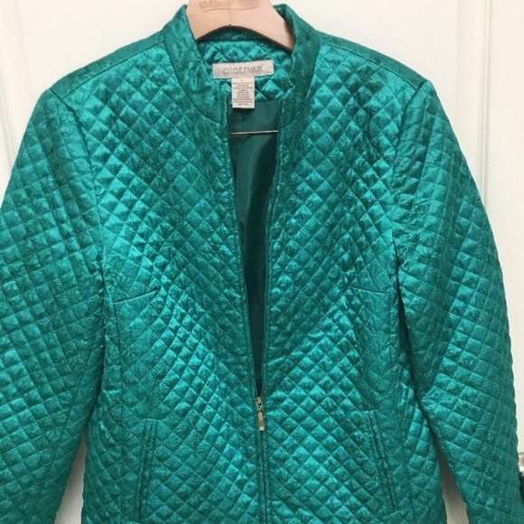 Womens C.L.O.T.H.E.S. Turquoise Lightweight Jacket - Picture 1 of 8